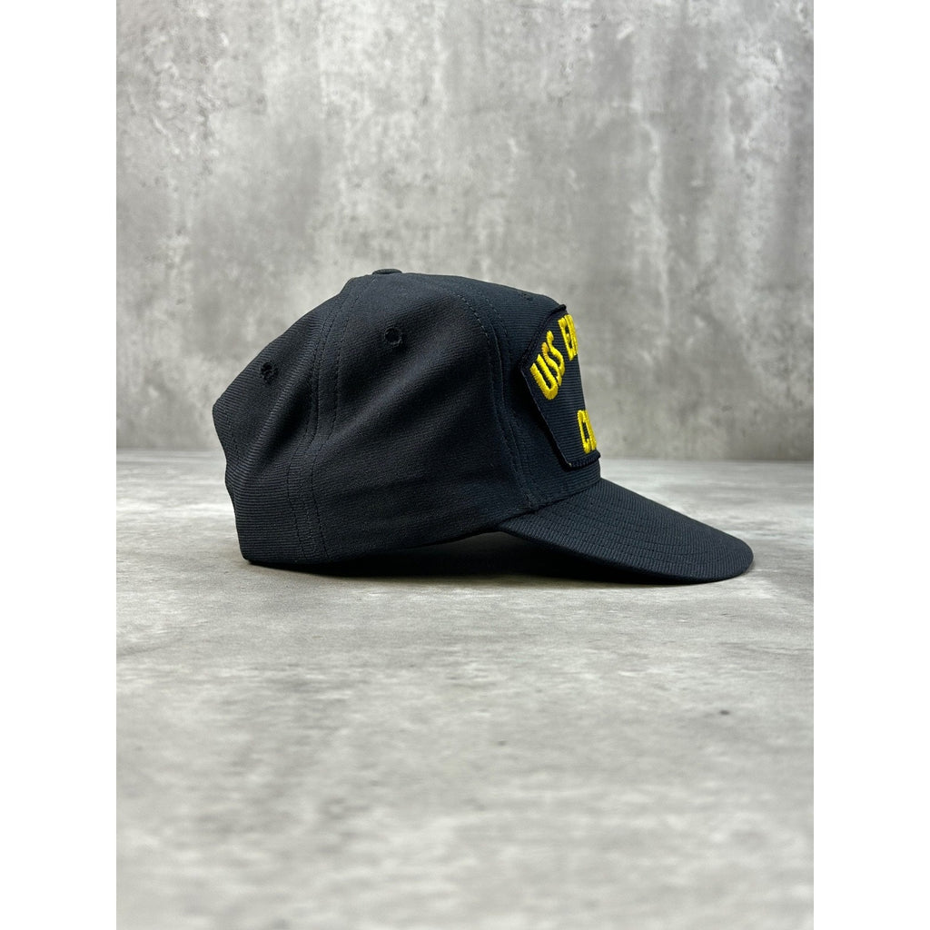 Vintage 80s USS Enterprises CVN-65 US Military Navy Snapback Hat OSFA