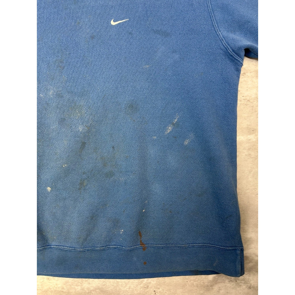 Vintage 90s Nike Embroidered Mini Swoosh Distressed Sweatshirt Size XL