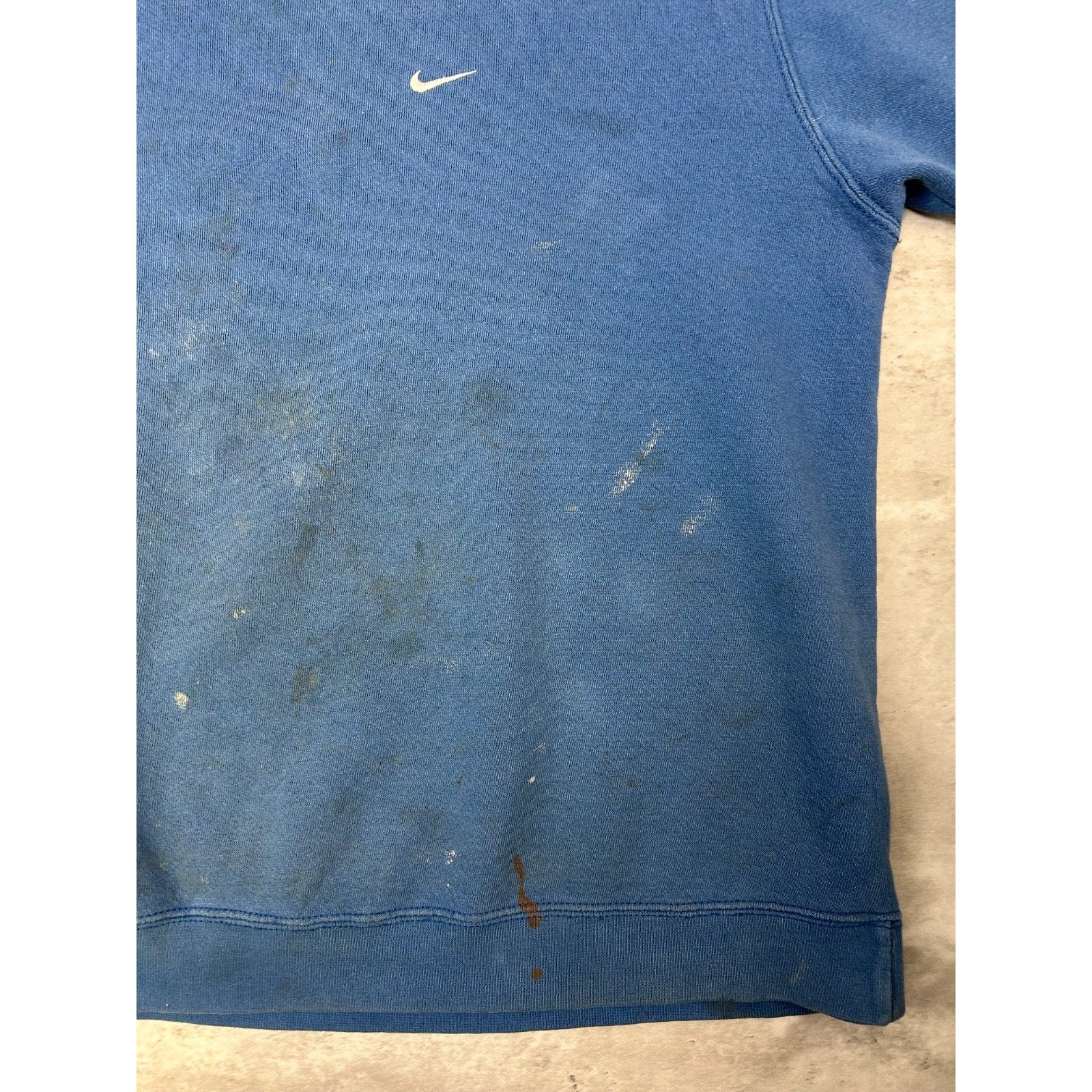 Vintage 90s Nike Embroidered Mini Swoosh Distressed Sweatshirt Size XL