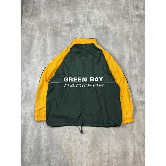Vintage 90s Green Bay Packers NFL Embroidered Windbreaker Jacket Size Large
