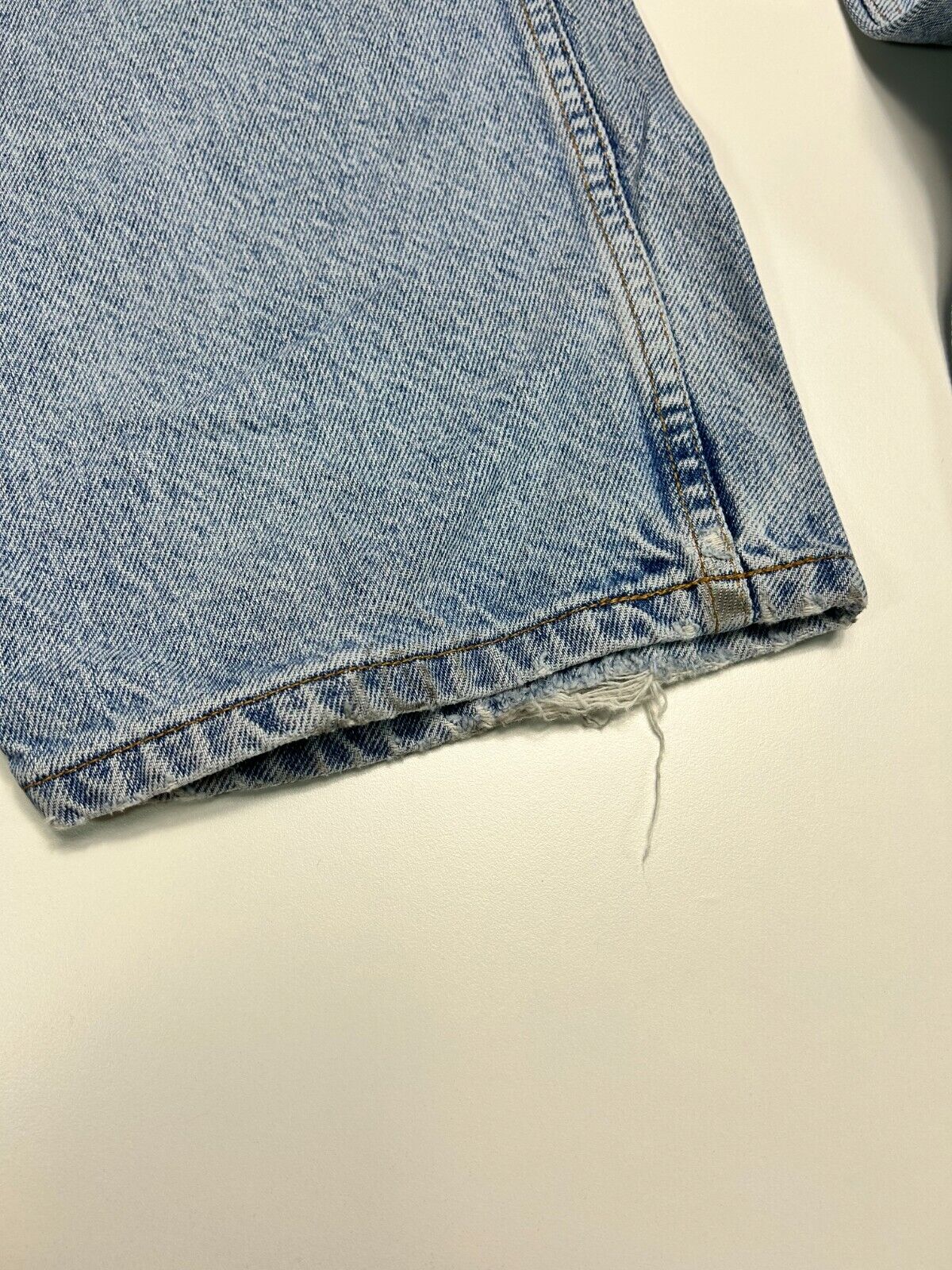Vintage 90s Levis 505 Orange Tab Light Wash Denim Pants Size 41W Blue