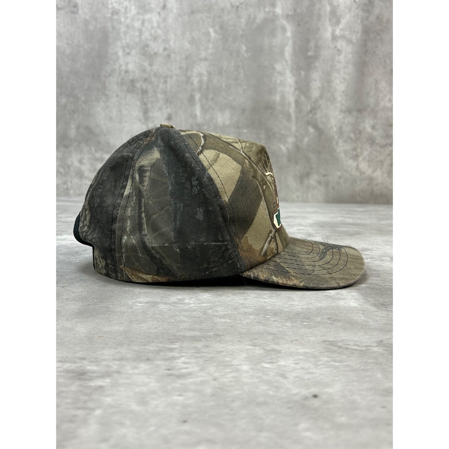 Vintage 90s Buckmaster Tree Camo Hunting Snapback Hat OSFA