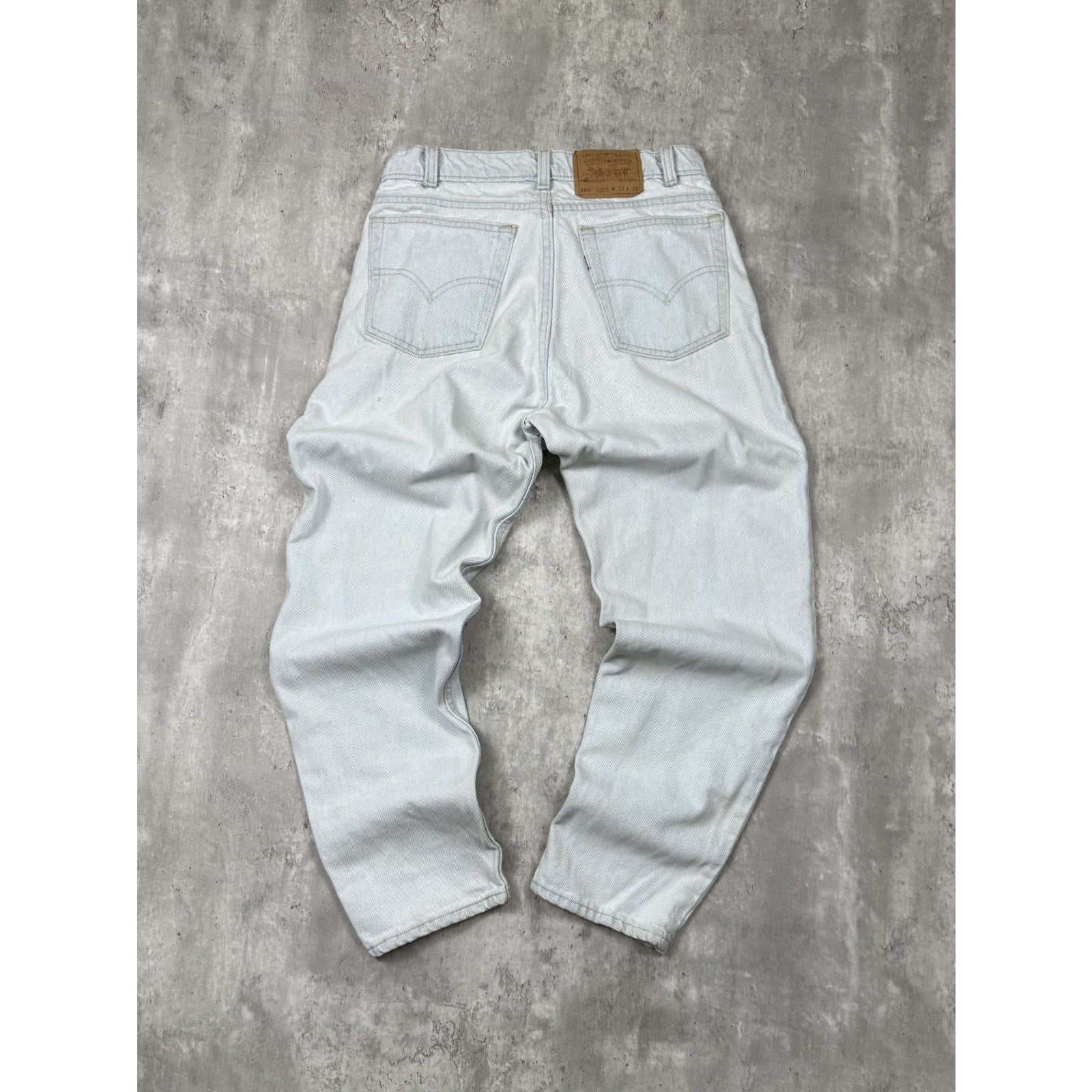 VTG 90s Levis 550 Red Tab Relaxed Fit Taper Leg Light Wash Denim Pants Size 31