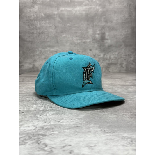 Vintage 90s Florida Marlins MLB Embroidered Logo Baseball Snapback Hat OSFA
