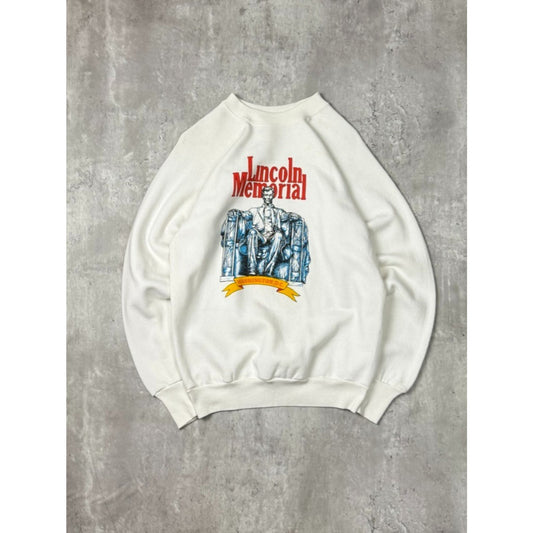 Vintage 80s/90s Lincoln Memorial Statue Graphic Destination Sweatshirt Size Med