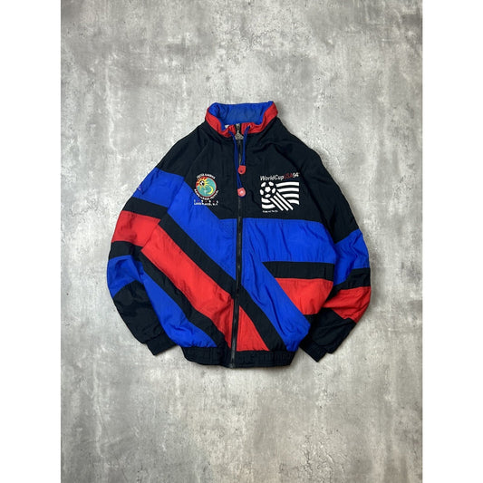 Vintage 1995 USA World Cup Nylon Full Zip WIndbreaker Jacket Size Medium