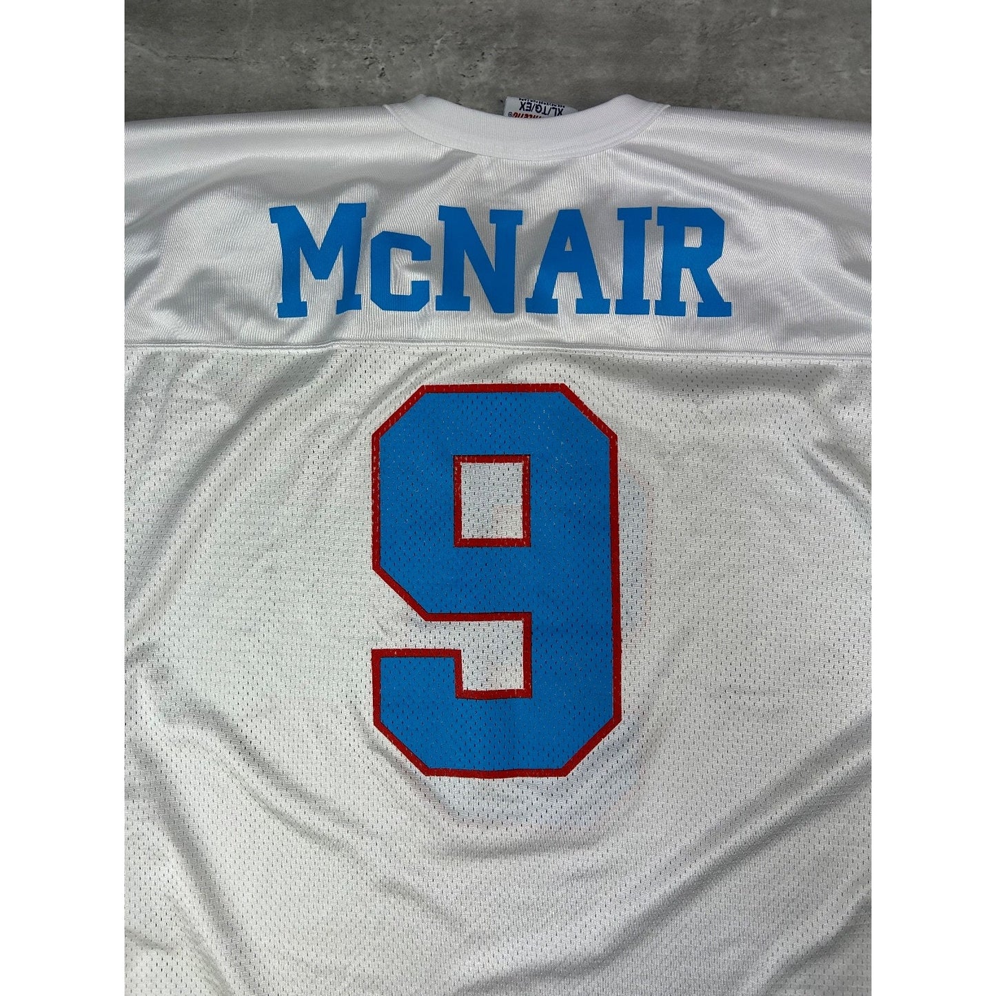 Vintage 90s Steve McNair #9 Houston Oilers NFL Logo Athletic Jersey Size XL