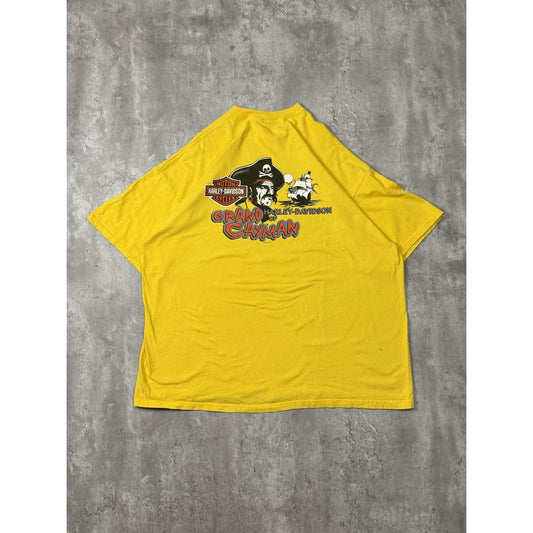 Vintage Harley Davidson Flaming Spellout Graphic Motorcycle T-Shirt Size 2XL