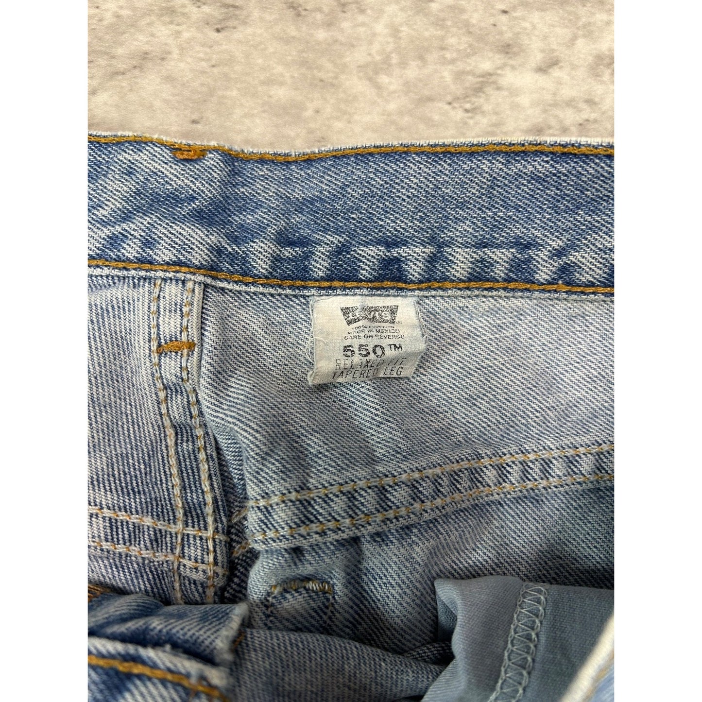 Vintage 90s Women's Levis 550 Red Tab Light Wash Denim Pants Size 30 Blue