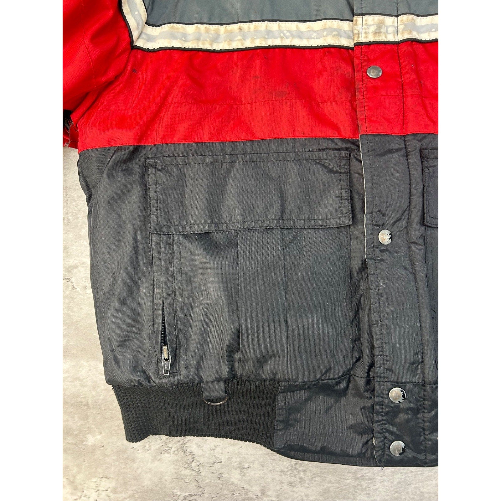 Vintage 90s Polaris Embroidered Logo Full Zip Insulated Jacket Size Large