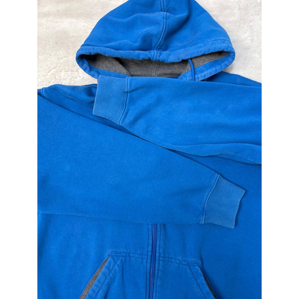 Nike Embroidered Mini Swoosh Full Zip Hooded Sweatshirt Size Medium