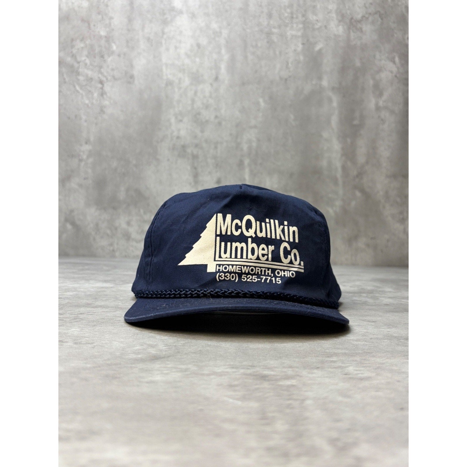 Vintage McQuilkin Lumber Co Graphic Snapback Hat OSFA