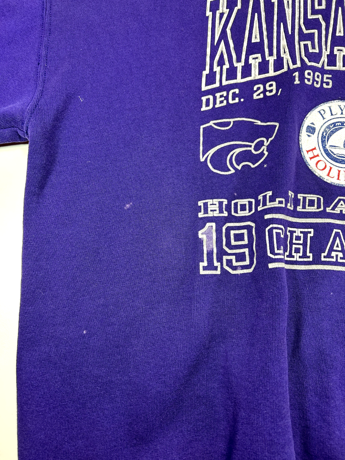 Vintage 1995 Kansas State Wildcats NCAA Holiday Bowl Champs Sweatshirt Size XL