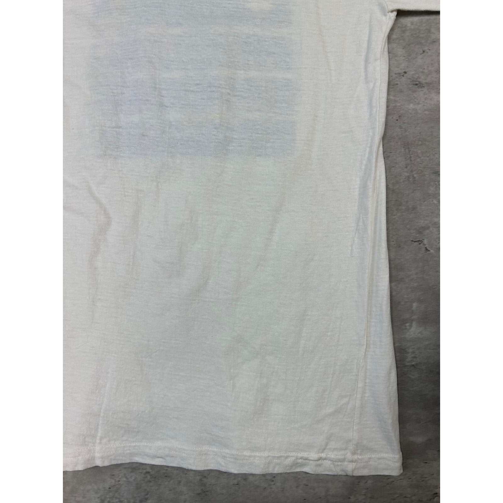 Vintage 90s Aruba Map Spellout Graphic Destination T-Shirt Size Large White