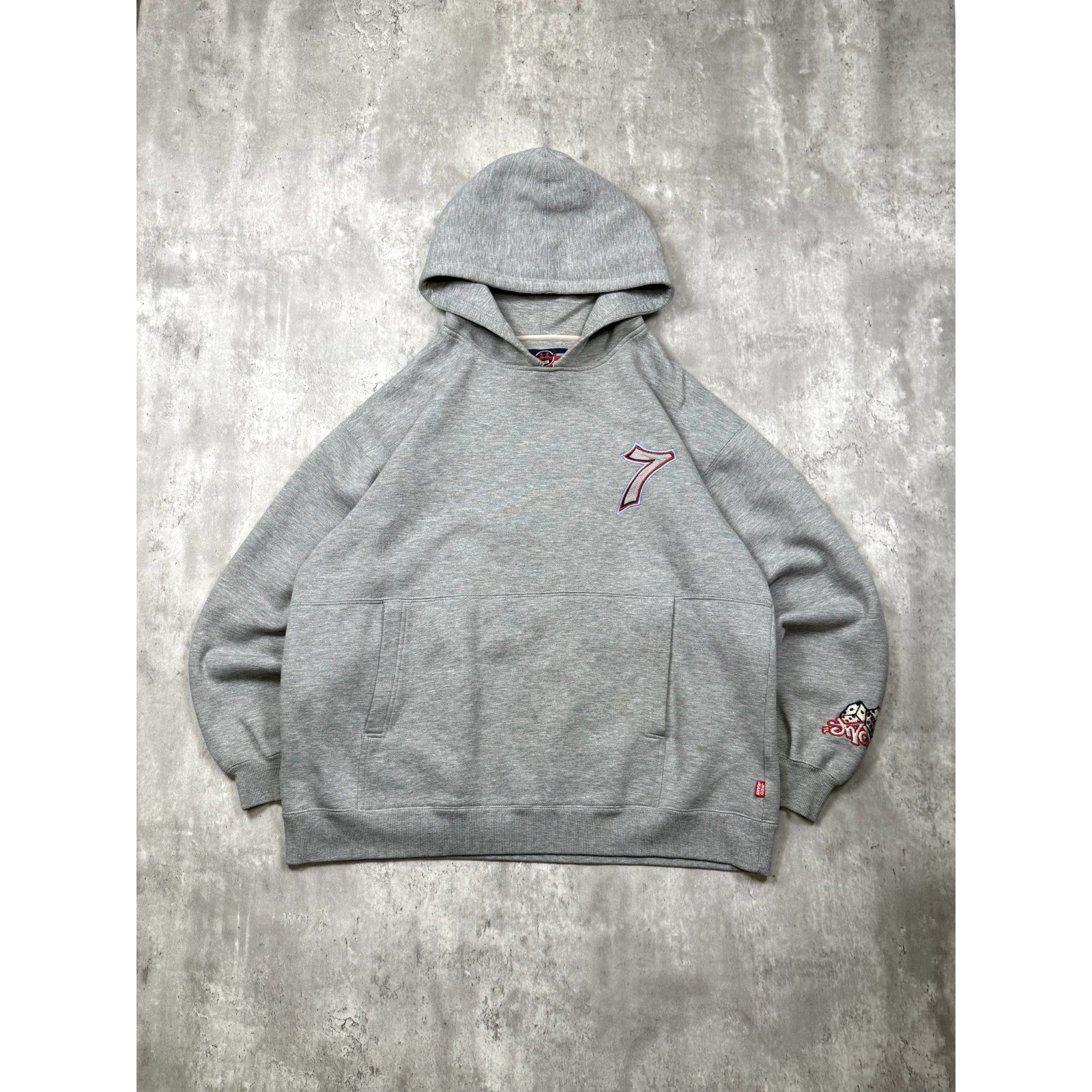 Vintage Y2K JNCO Rollin' 7s Embroidered Dice Graphic Hooded Sweatshirt Size 2XL
