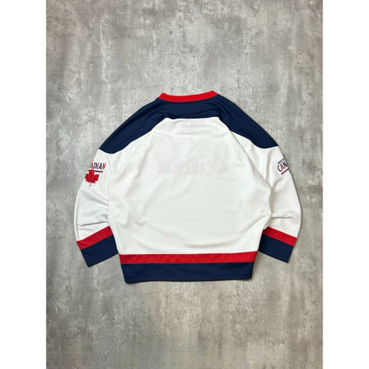 Vintage Molson I Am Canadian Beer Promo Hockey Jersey Size 2XL White