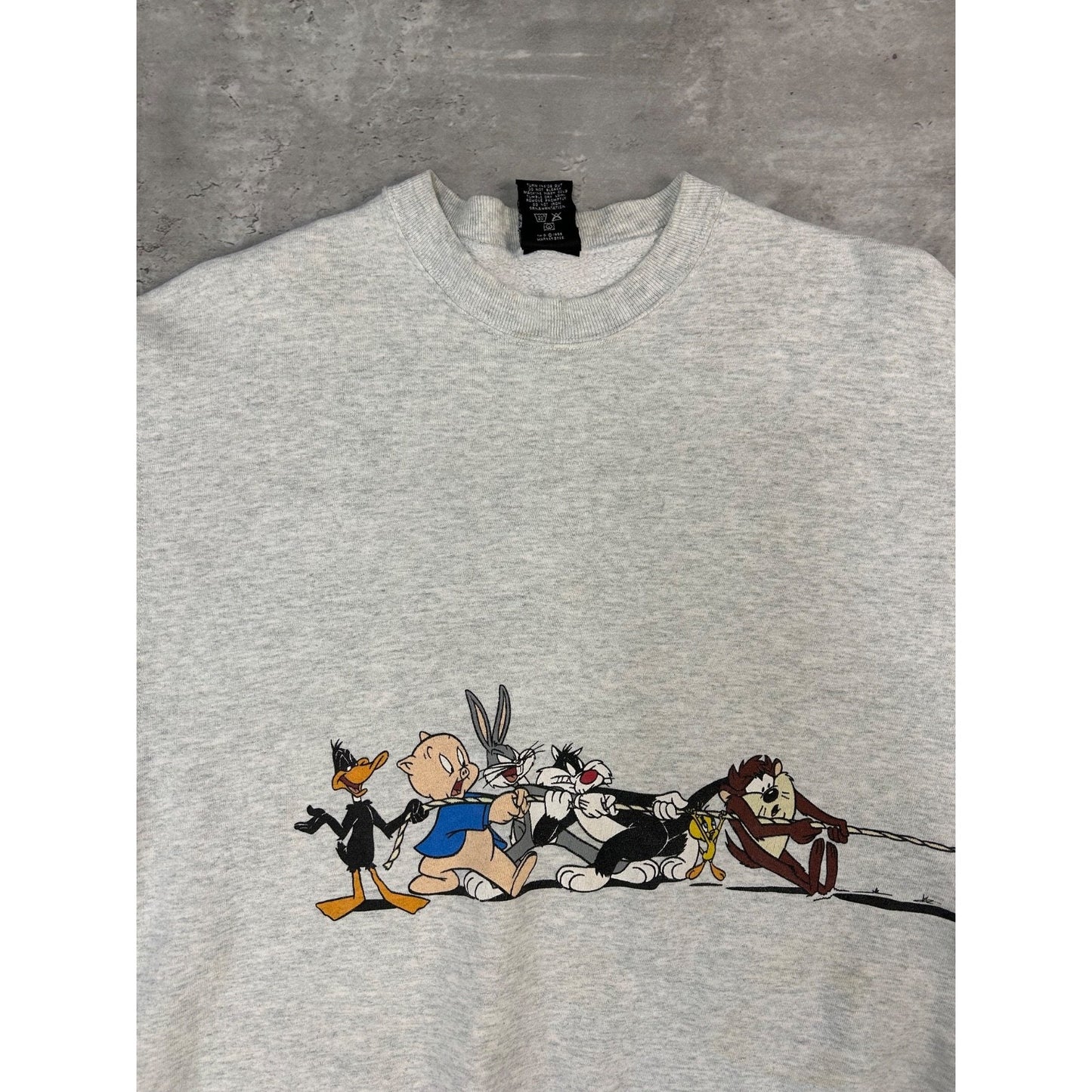Vintage 90s Looney Tunes Cartoon Characters Tv Show Promo Sweatshirt Size Large
