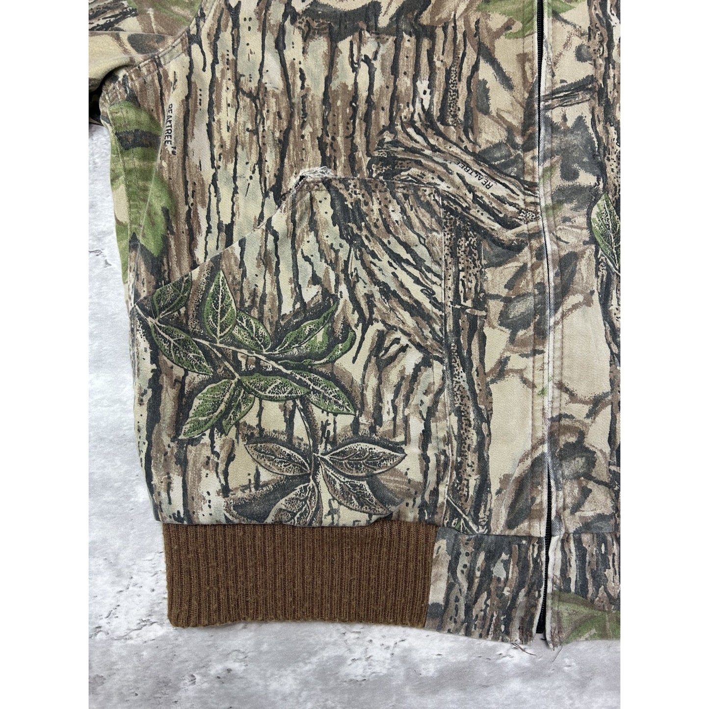 Vintage 80s/90s Walls Realtree Camo Full Zip Hooded Hunting Jacket Size Large