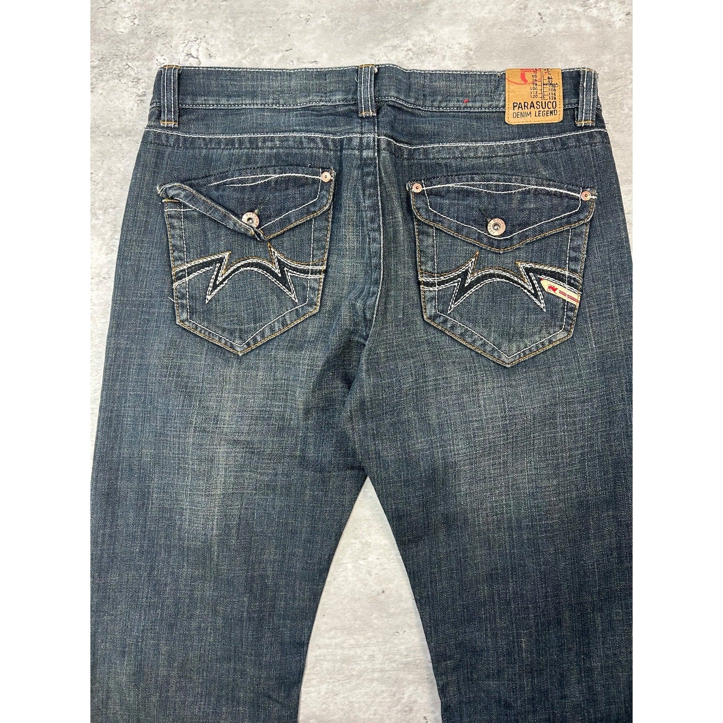 Vintage Y2K Parasuco Dark Wash Denim Straight Fit Pants Size 34