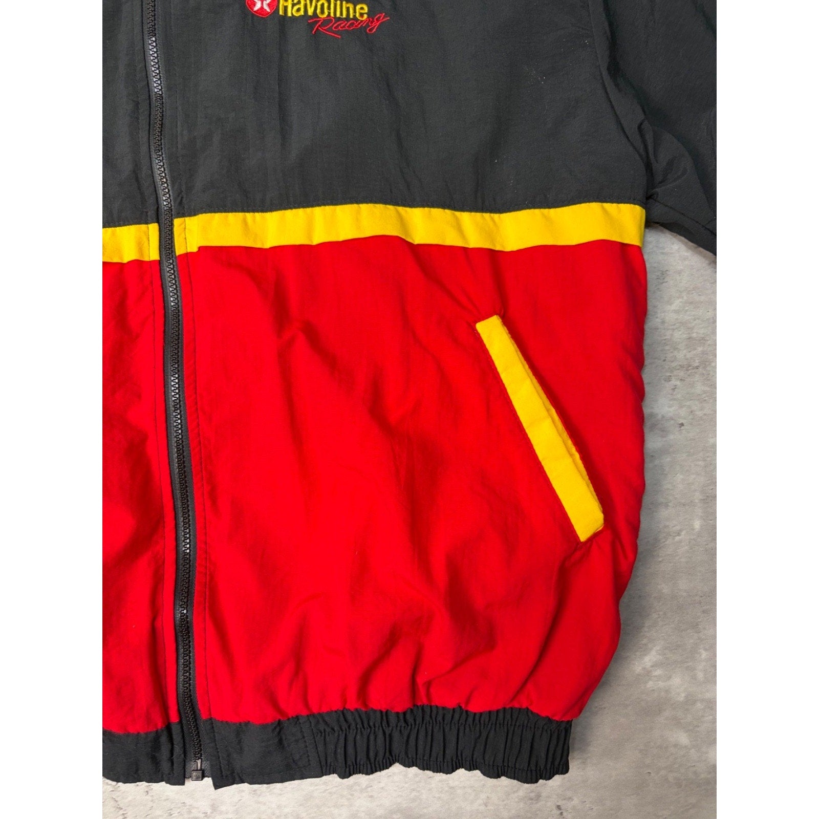 Vintage 90s Ernie Irvan #28 Nascar Texaco Racing Windbreaker Jacket Size Large