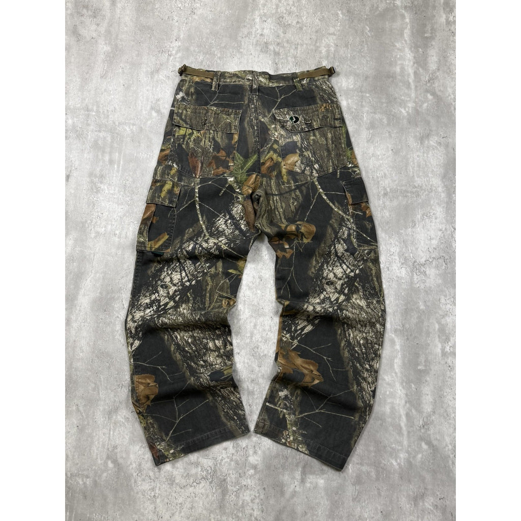 Vintage Mossy Oak Breakup Tree Camo Hunting Cargo Pants Size 29 YOUTH