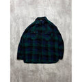 Vintage 1950s/60s King Kobe Heavy Weight Plaid Print Button Up Shirt Size Large