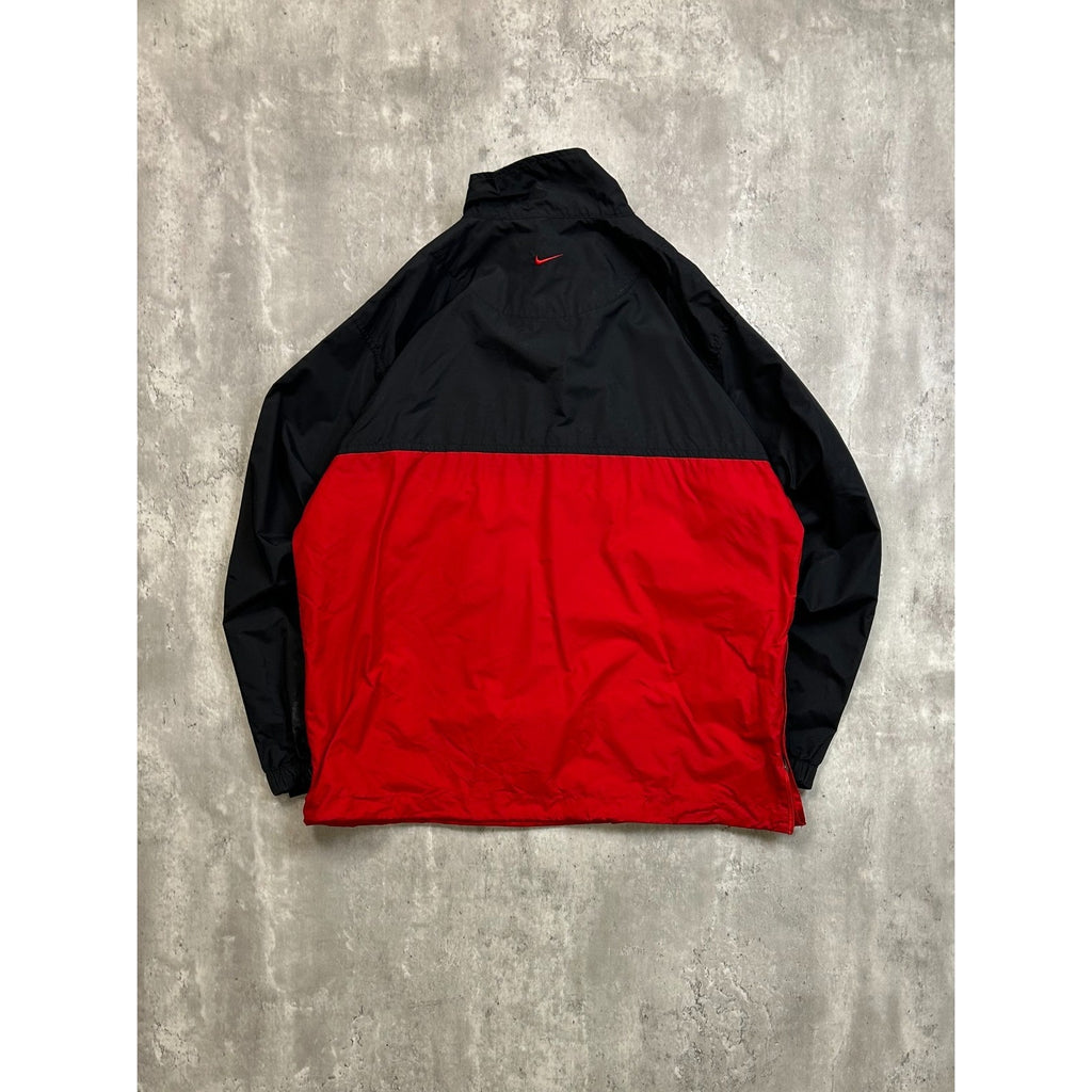 Vintage 90s Nike Embroidered Spellout Two Tone Nylon Windbreaker Jacket Sz Large