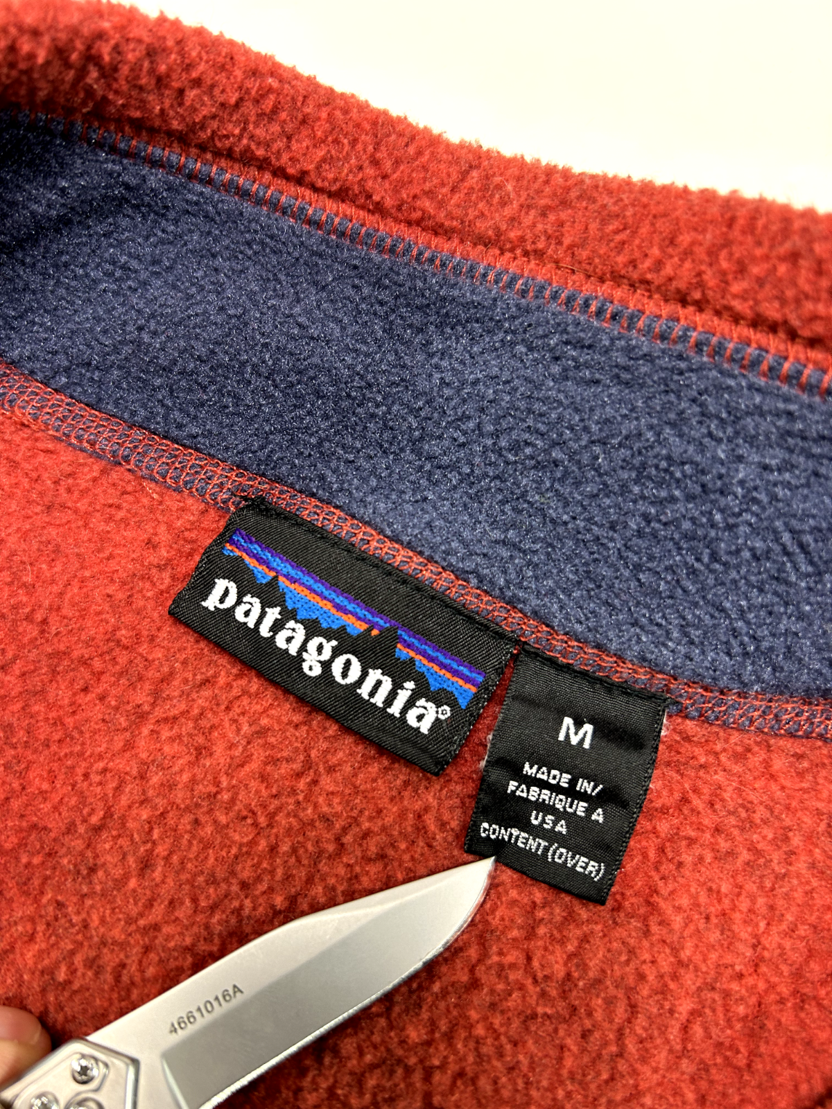 Vintage 90s Patagonia 1/4 Button Pull Over Fleece Sweatshirt Size Medium Red