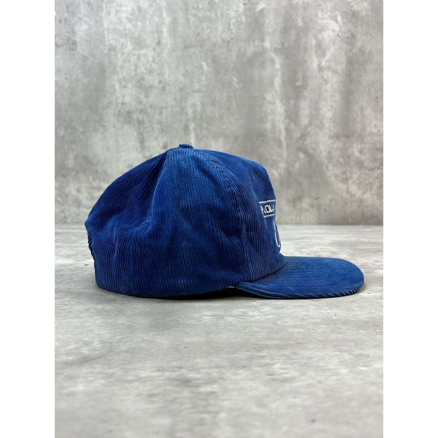 VTG 90s Indianapolis Colts NFL Embroidered Spellout Corduroy Snapback Hat OSFA