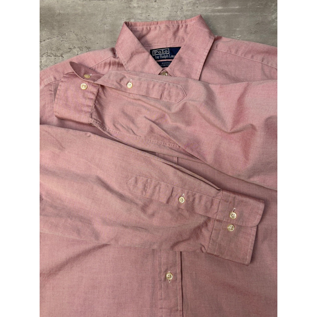 Vintage Polo Ralph Lauren Embroidered Pony Cropped Button Up Shirt Size Large