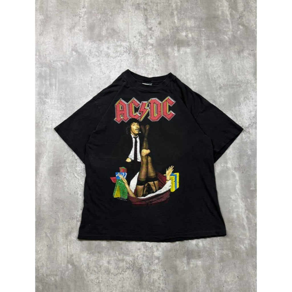 Vintage 1996 AC/DC Angus Young Mistress For Christmas Rock Tour T-Shirt Sz Large