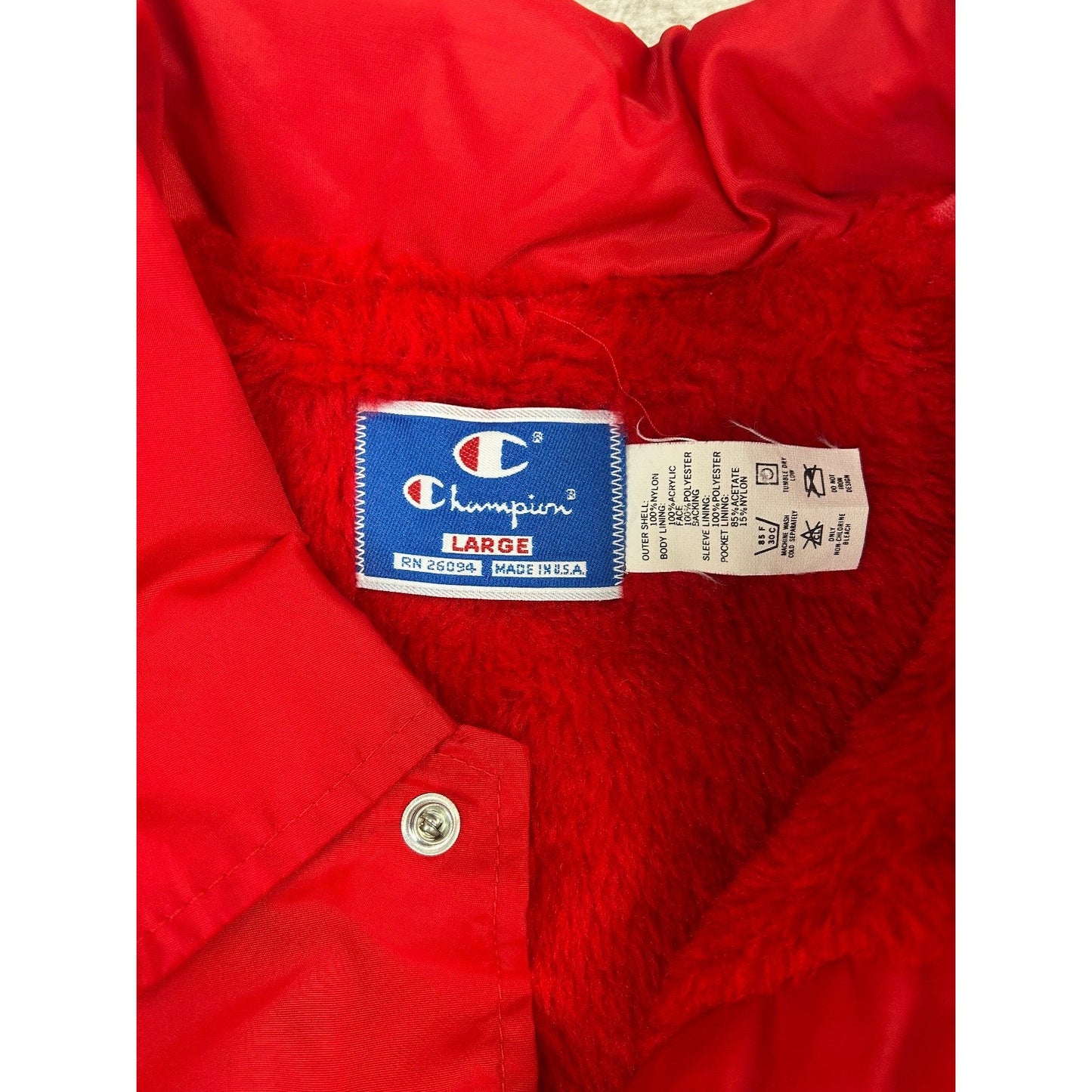 Vintage 80s Nebraska Frosh Football Nylon Coaches Jacket Size Large Red