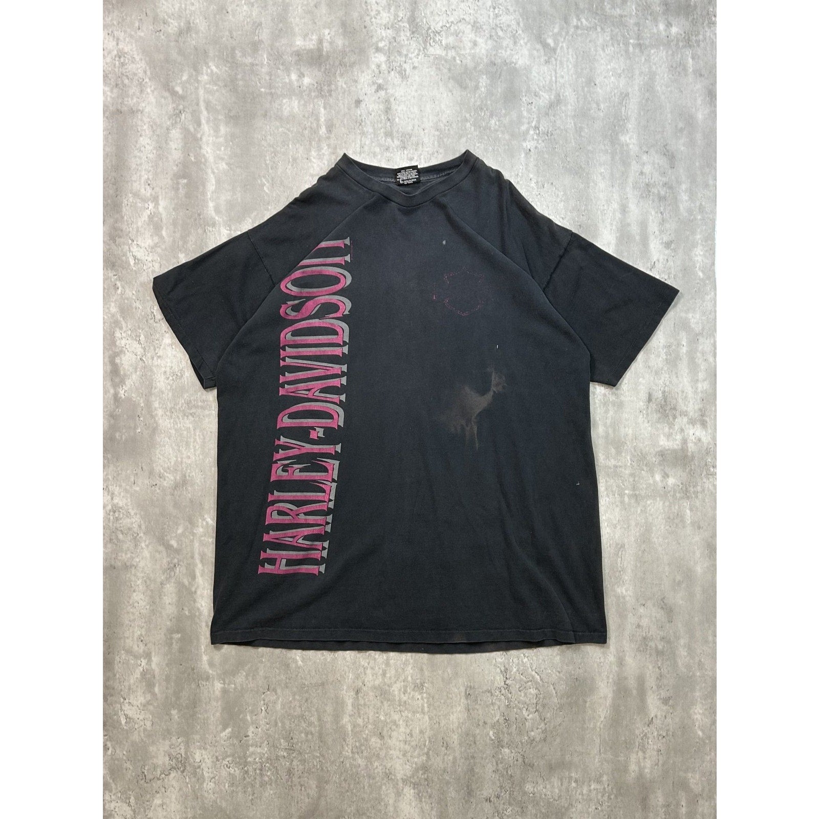 Vintage Harley Davidson Motorcycles Side Spellout Graphic T-Shirt Size 4XL