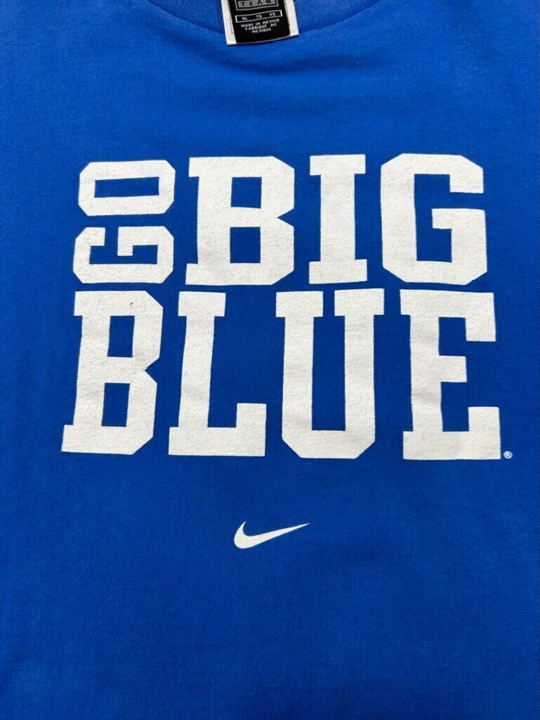 Vintage Kentucky Wildcats NCAA Nike Go Big Blue Graphic T-Shirt Size XL