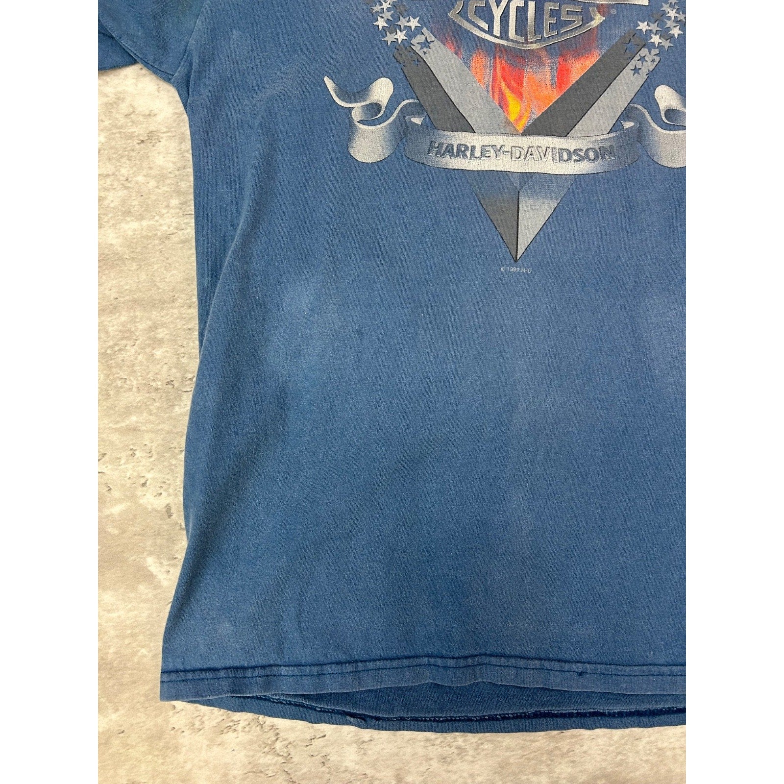 Vintage 1999 Harley Davidson Motorcycles Classic Logo Graphic T-Shirt Sz Medium