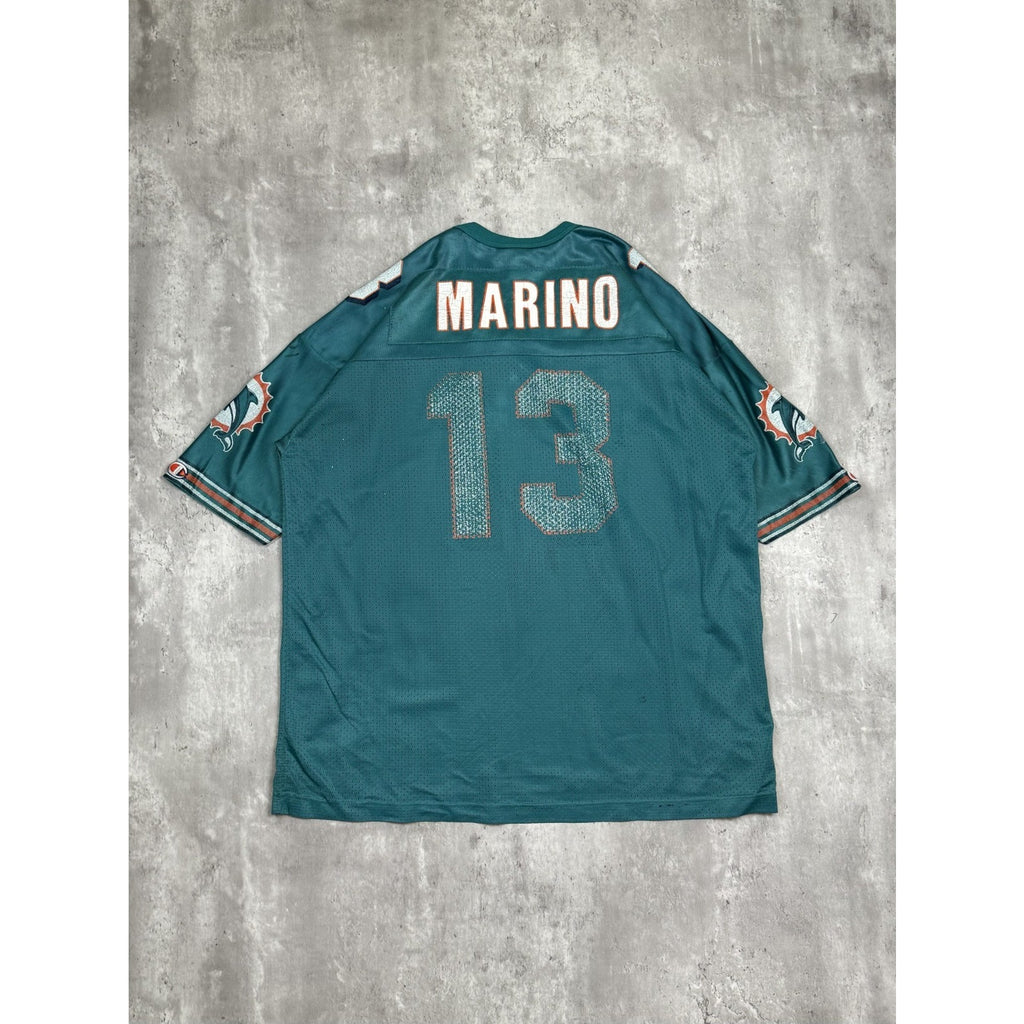 Vintage 90s Dan Marino #13 Miami Dolphins NFL Champion Football Jersey Size XL