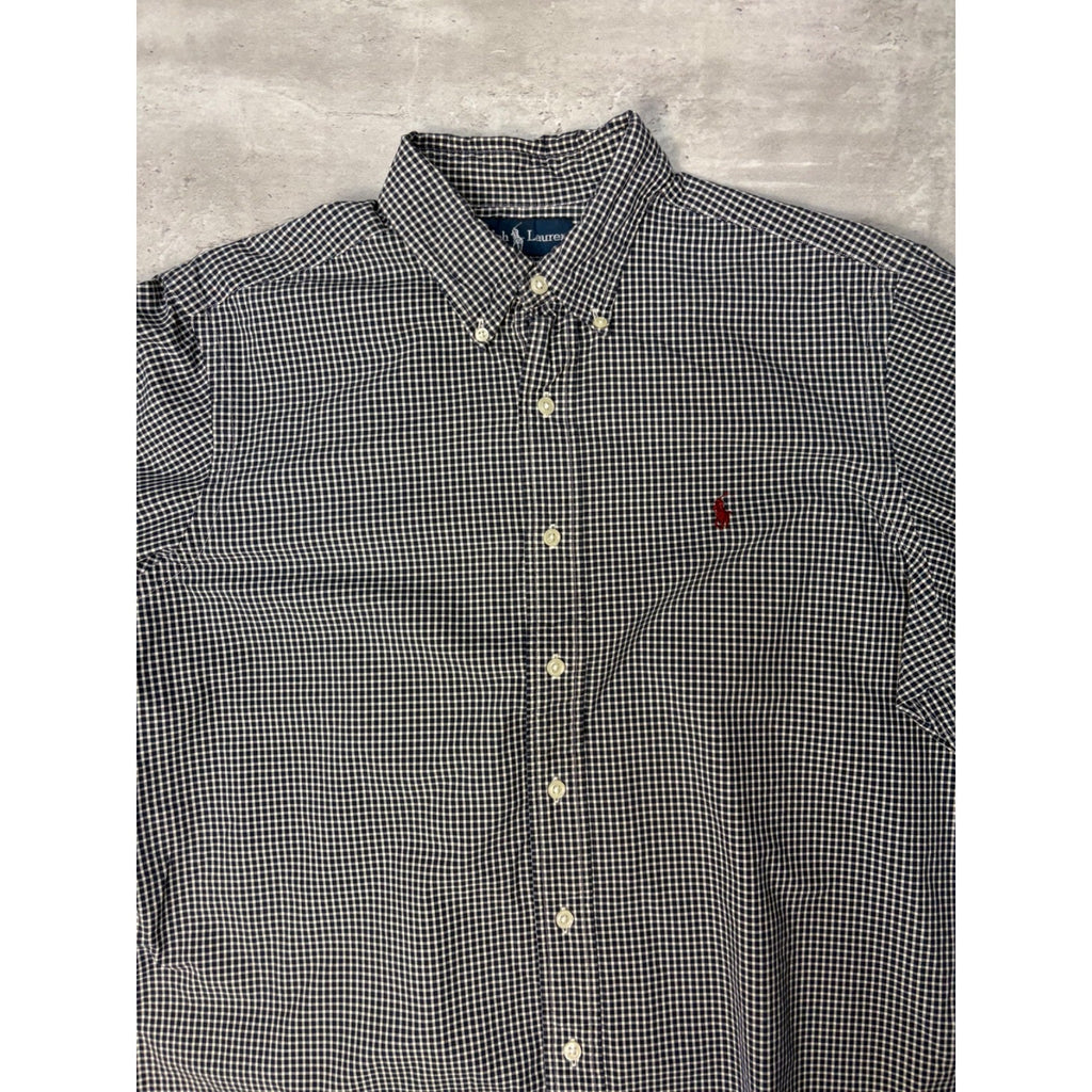 Vintage Polo Ralph Lauren Embroidered Pony Button Up Shirt Size Large