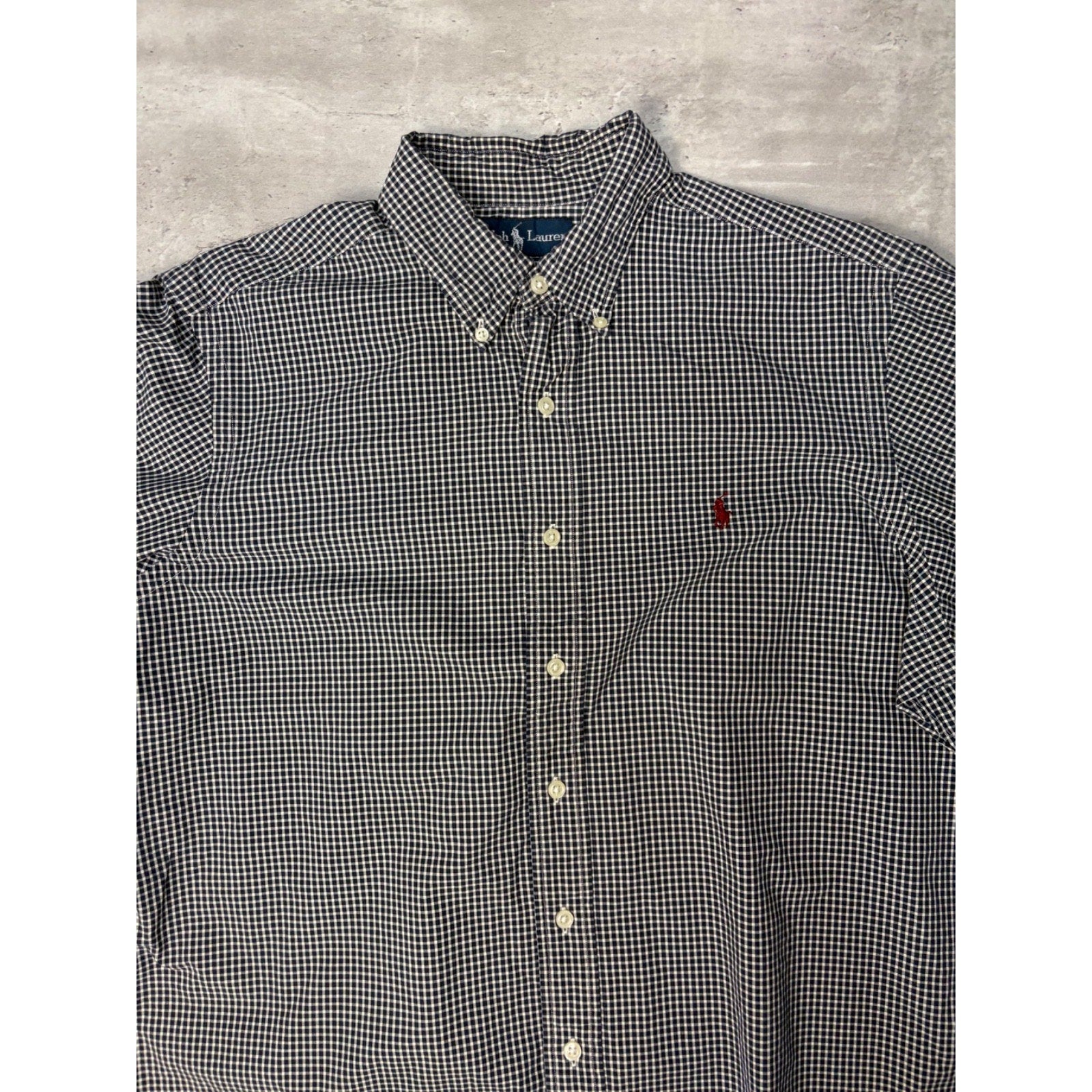 Vintage Polo Ralph Lauren Embroidered Pony Button Up Shirt Size Large