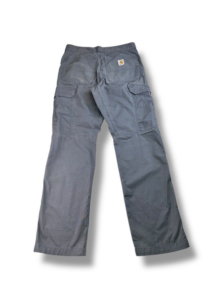 Carhartt Ripstop Work Wear Carpenter Cargo Double Knee Pants Size 30W Gray