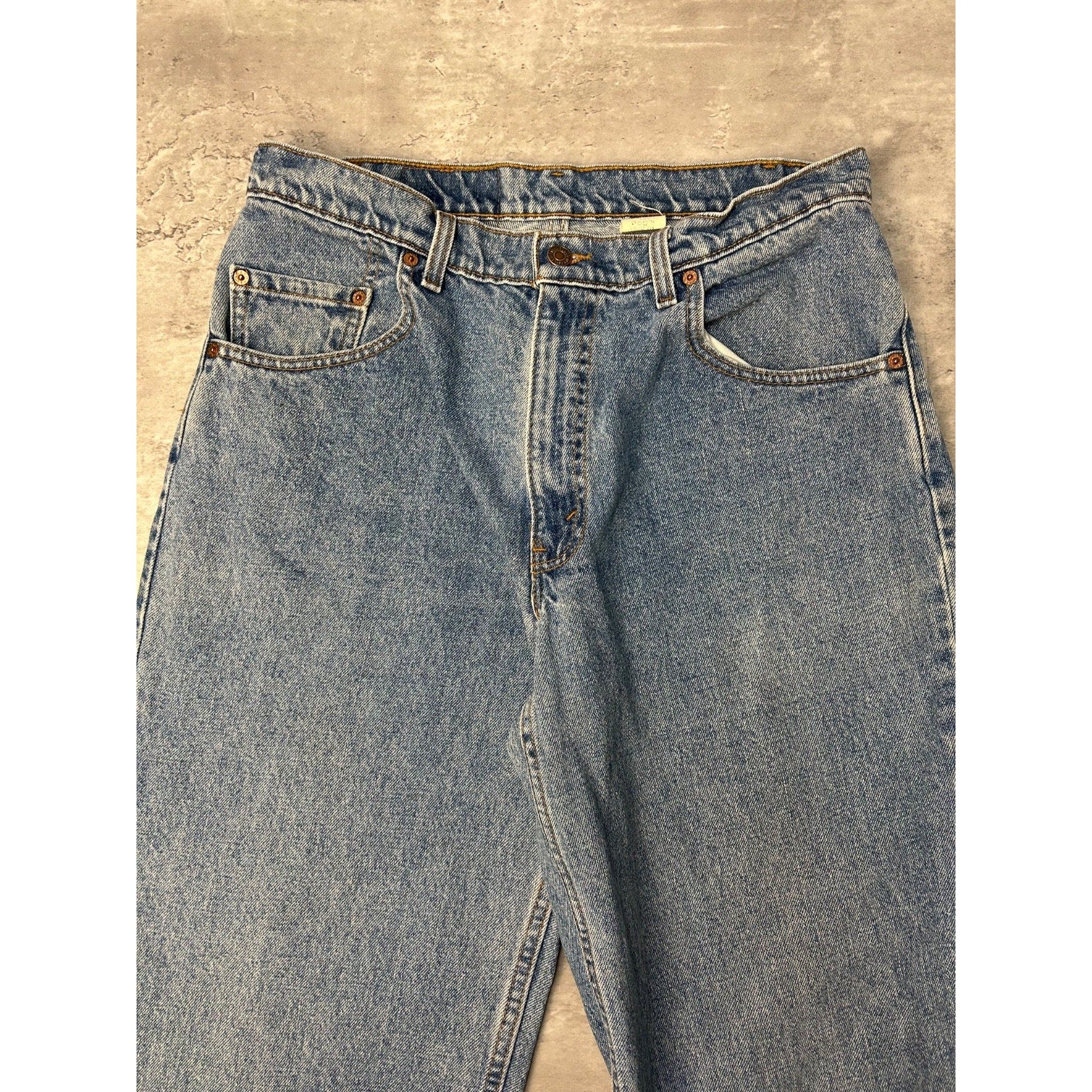 Vintage 90s Levis 550 Red Tab Relaxed Fit Medium Wash Denim Pants Size 33