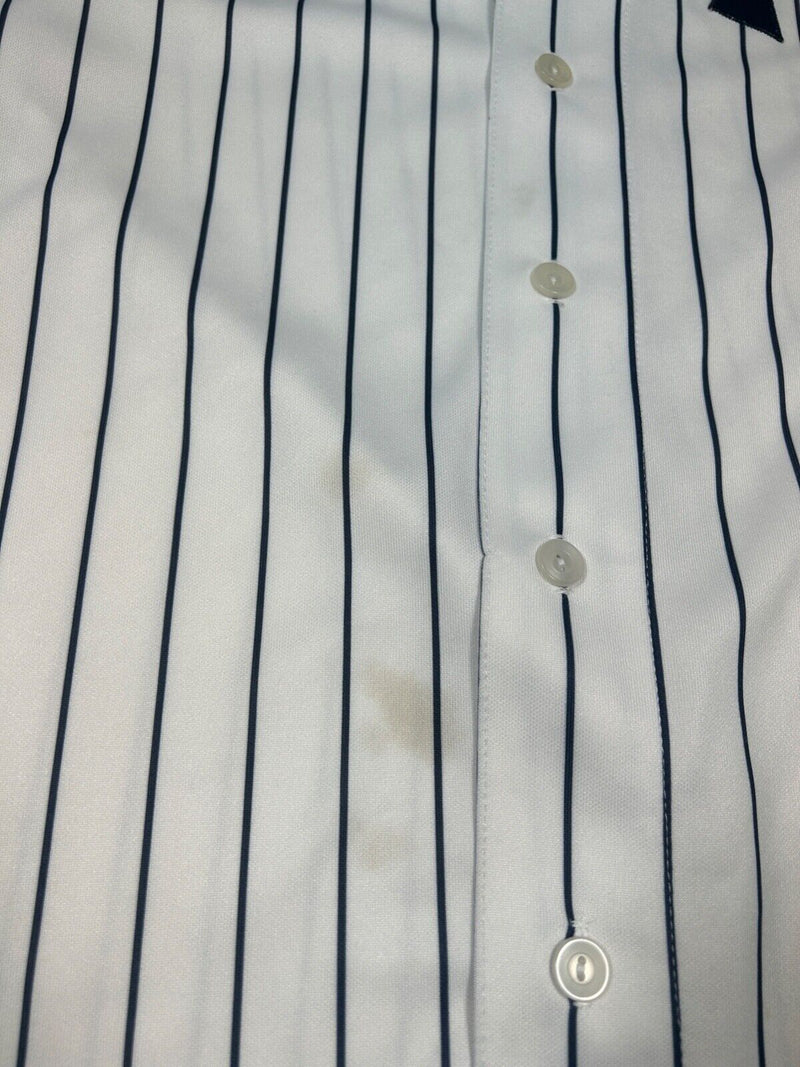 Vintage New York Yankees Stitched Pin Striped MLB Majestic Baseball Jersey Sz XL