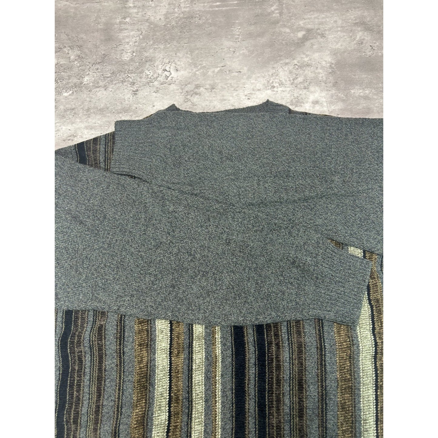 Vintage 90s Segreto Striped Pullover Ribbed Knit Sweater Size Medium