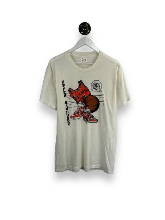 Vintage 1989 Upper Sandusky Basketball Equipment Graphic T-Shirt Size XL 80s