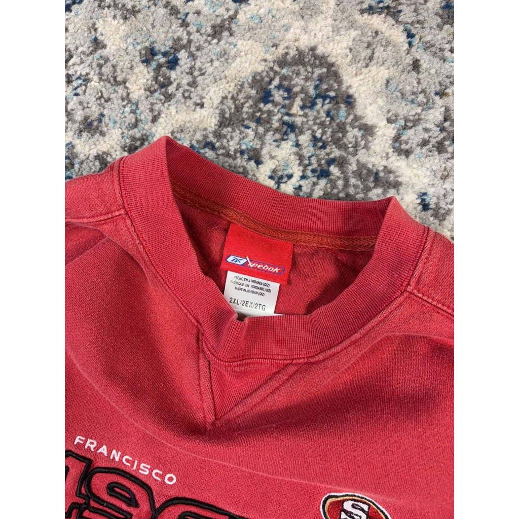 Vintage San Francisco 49ers NFL Embroidered Reebok Crewneck Sweatshirt Size 2XL