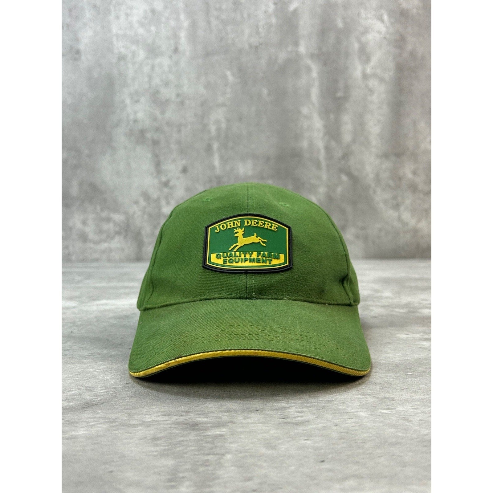 Vintage John Deere Tractors Embroidered Logo Strapback Hat OSFA Green
