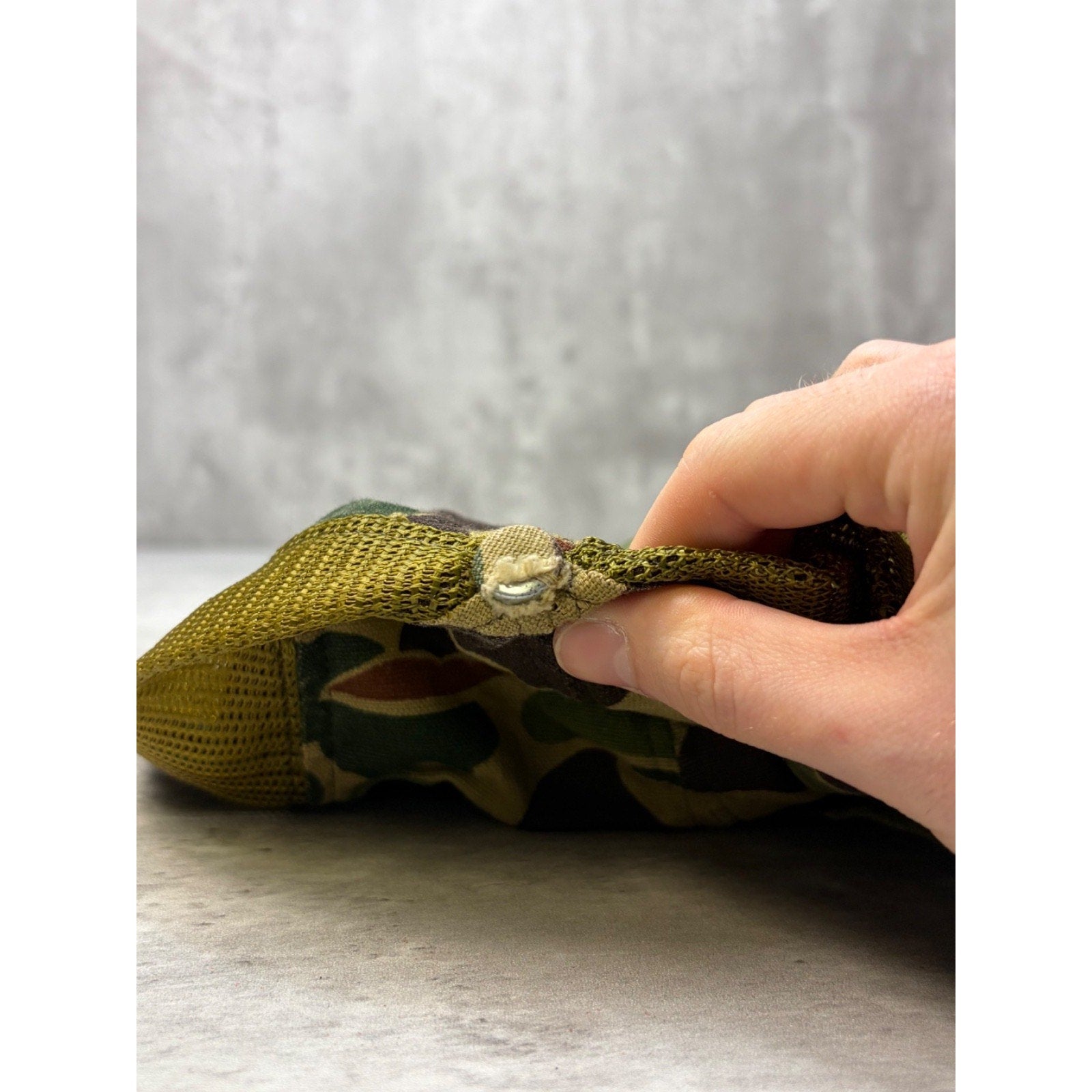 Vintage 80s/90s Camo Brimmed Bucket Hat OSFA