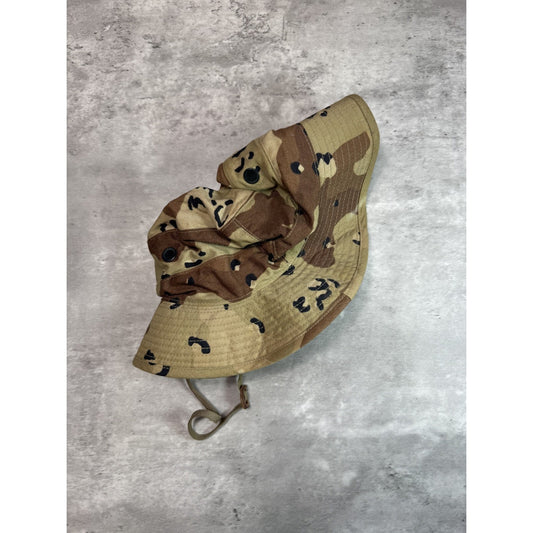Vintage US Military Desert Camo Tactical Bucket Hat OSFA Beige