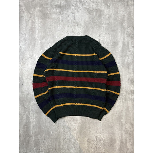 Vintage 90s Claybrooke Striped Pullover Knit Sweater Size Large