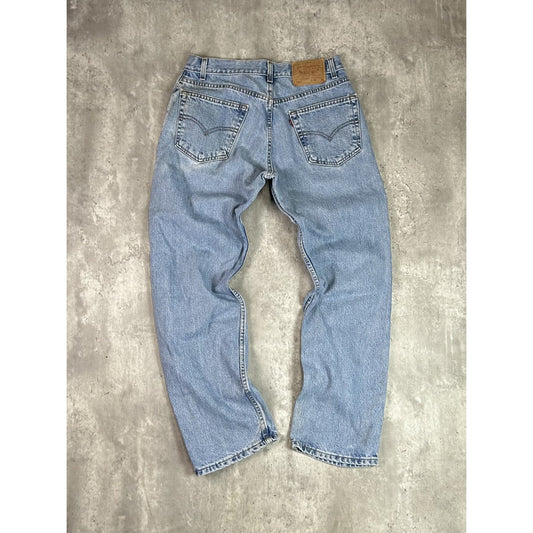 Vintage 90s Levis 505 Red Tab Straight Leg Light Wash Denim Pants Size 31