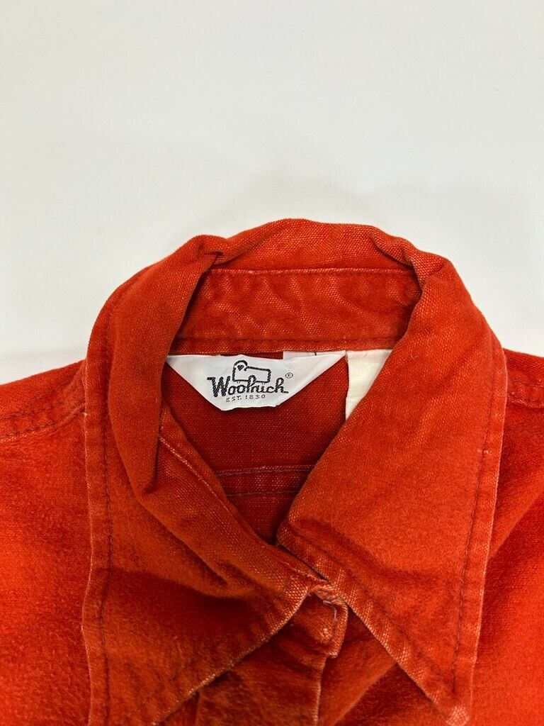 Vintage 80s/90s Woolrich Double Pocket Long Sleeve Button Up Shirt Size Large